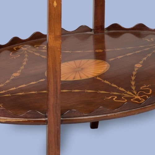 A TWO TIER MARQUETRY TABLE - ADDITIONAL PHOTO 1