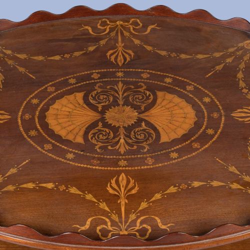 A TWO TIER MARQUETRY TABLE - ADDITIONAL PHOTO 3