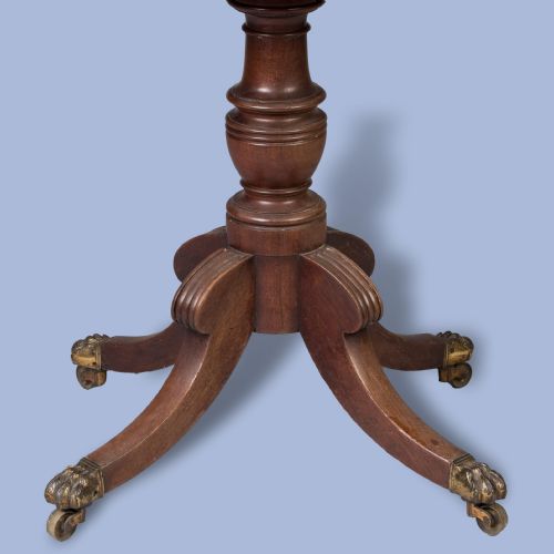 A PAIR OF GEORGE IV PERIOD MAHOGANY TEA TABLES - ADDITIONAL PHOTO 1