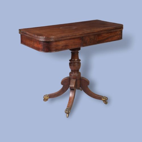 A PAIR OF GEORGE IV PERIOD MAHOGANY TEA TABLES - ADDITIONAL PHOTO 3