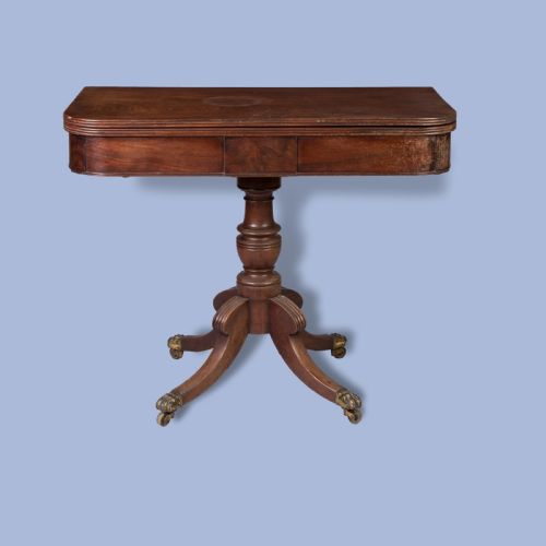 A PAIR OF GEORGE IV PERIOD MAHOGANY TEA TABLES - ADDITIONAL PHOTO 4