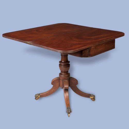 A PAIR OF GEORGE IV PERIOD MAHOGANY TEA TABLES - ADDITIONAL PHOTO 6