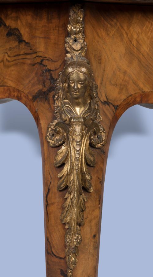 AN ENGLISH PORCELAIN MOUNTED WALNUT CABINET IN THE LOUIS XV MANNER - ADDITIONAL PHOTO 4