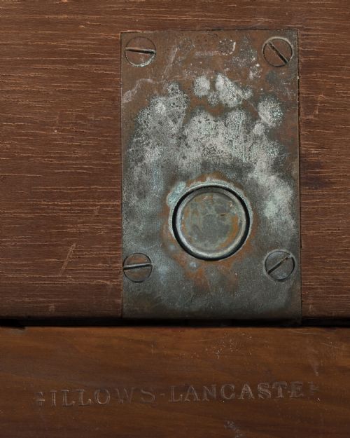 A HIGHLY FIGURED WELLINGTON CHEST BY GILLOWS OF LANCASTER - ADDITIONAL PHOTO 1