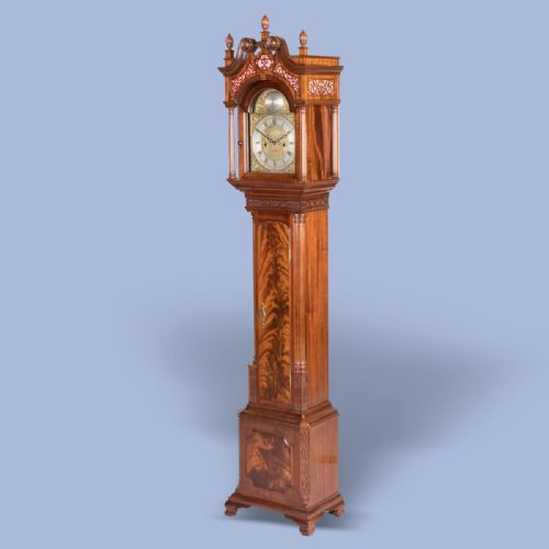A MINIATURE GRANDFATHER CLOCK BY DENT OF LONDON