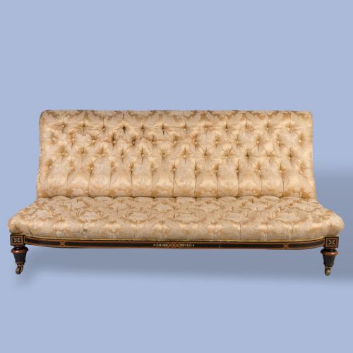 A LOW UPHOLSTERED SOFA IN THE EARLY AESTHETIC MANNER OF JACKSON GRAHAM - ADDITIONAL PHOTO 3