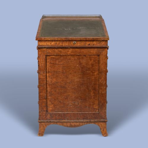 A LATE GEORGIAN BURR ELM DAVENPORT DESK - ADDITIONAL PHOTO 4