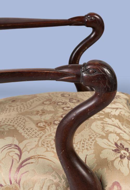 A GEORGE II STYLE ARMCHAIR - ADDITIONAL PHOTO 3