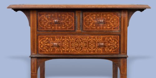 A FINE MARQUETRY SIDE TABLE BY COLLINSON LOCK - ADDITIONAL PHOTO 4