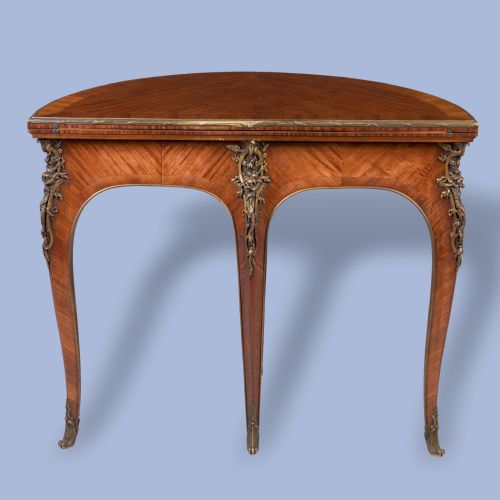 A REFINED KINGWOOD CARD TABLE IN THE LOUIS XV MANNER - ADDITIONAL PHOTO 3