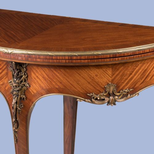 A REFINED KINGWOOD CARD TABLE IN THE LOUIS XV MANNER - ADDITIONAL PHOTO 4