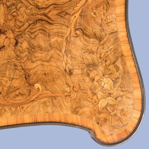 A MARQUETRY AND BURR WALNUT SIDE TABLE IN THE LOUIS XV STYLE BY GILLOWS - ADDITIONAL PHOTO 8