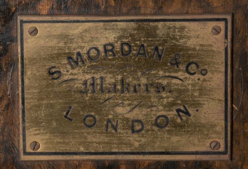 A WALNUT SAFE WELLINGTON CHEST BY S MORDAN CO - ADDITIONAL PHOTO 2