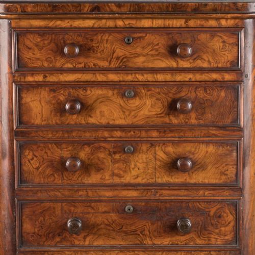 A WALNUT SAFE WELLINGTON CHEST BY S MORDAN CO - ADDITIONAL PHOTO 3