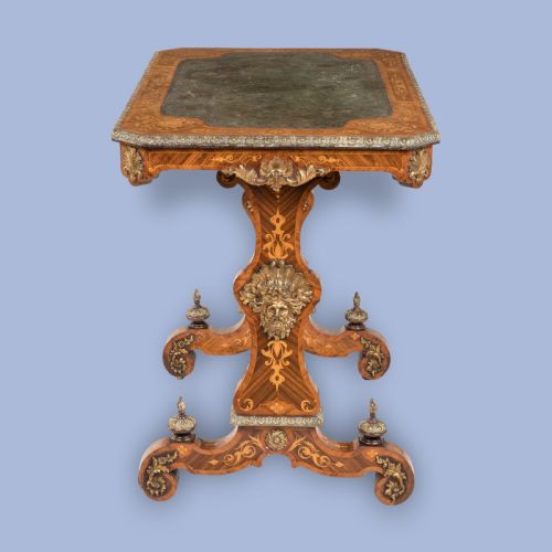 A FINE MARQUETRY INLAID WRITING TABLE - ADDITIONAL PHOTO 5