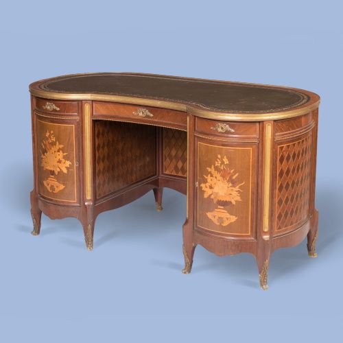 A FINE ORMOLUMOUNTED AND MARQUETRY DESK