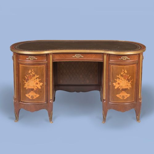 A FINE ORMOLUMOUNTED AND MARQUETRY DESK - ADDITIONAL PHOTO 1
