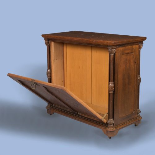 A GOTHIC REVIVAL OAK FOLIO CABINET BY BENJAMIN TAYLOR SONS - ADDITIONAL PHOTO 3