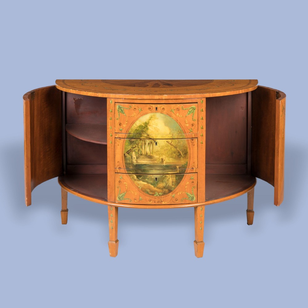 A SATINWOOD COMMODE IN THE MANNER OF THE ADAMS BROTHERS View II