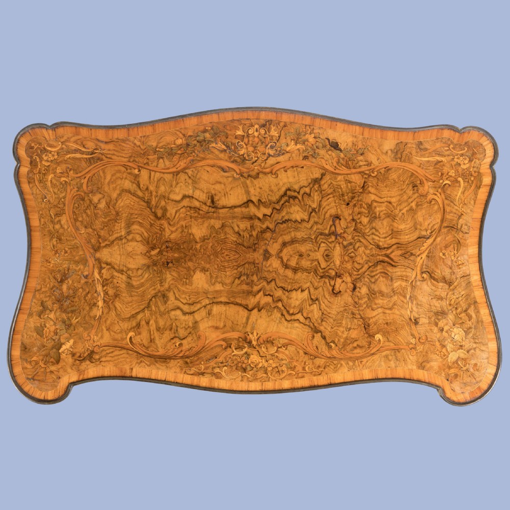 A Marquetry and Burr Walnut Side Table In the Louis XV Style By Gillows View X