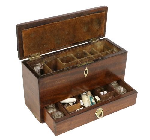 Antique Travelling Medical Apothecary Cabinet 19th century with contents