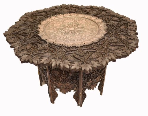 fig 1. Goanese Side Table - Antique Carved Portugese Goan Furniture