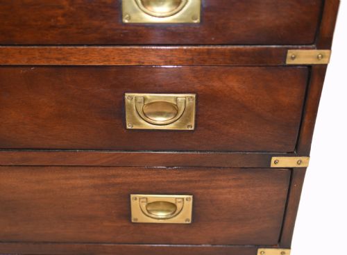 fig 1. Antique Campaign Chest of Drawers Military Commode