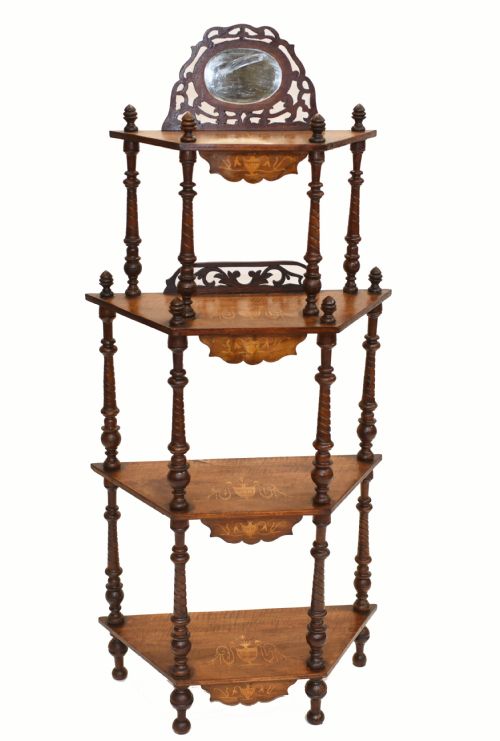 Victorian Whatnot Bookshelf Antique 1860 Furniture