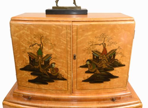 fig 2. Art Deco Drinks Cabinet Chinoiserie Vintage Cocktail 1930
