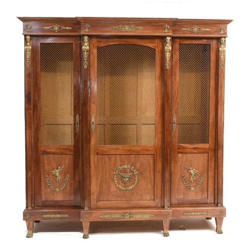 French Antique Bookcase Second Empire Bibliotheque Cabinet