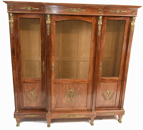 fig 1. French Antique Bookcase Second Empire Bibliotheque Cabinet