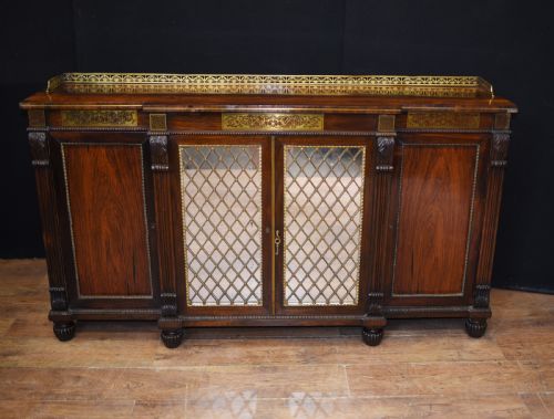 Regency Chiffonier Sideboard in Rosewood Antique Circa 1810