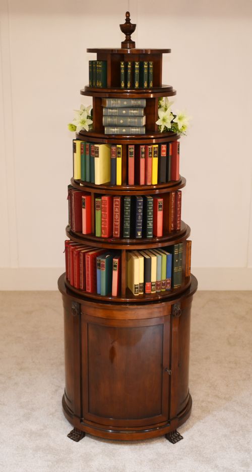 Revolving Regency Bookcase - Mahogany