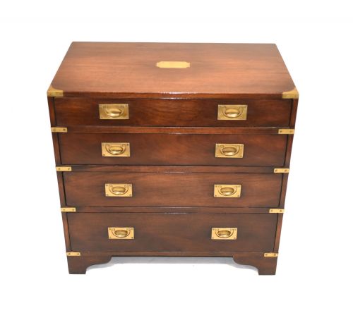 Antique Campaign Chest of Drawers Military Commode