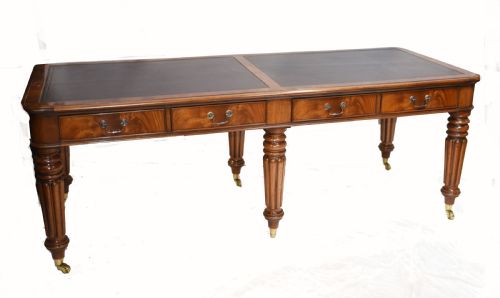 Double Antique Partners Desk - Gillows Mahogany 1860
