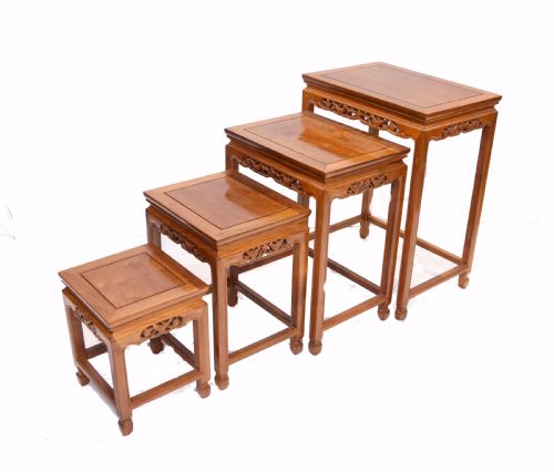 Chinese Antique Nest Tables - Four Sides Circa 1930