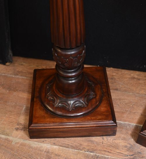 fig 1. Regency Column Tables - Mahogany Pedestal