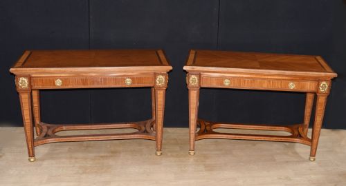 Pair French Empire Console Tables Circa 1890