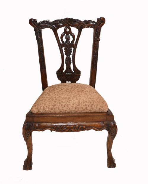 Set Antique Child Chairs Chippendale Queen Anne