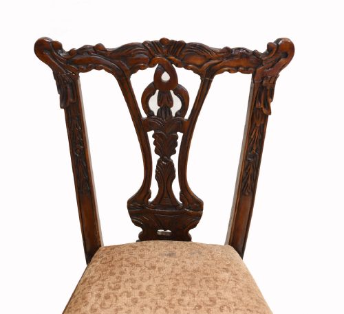 fig 1. Set Antique Child Chairs Chippendale Queen Anne
