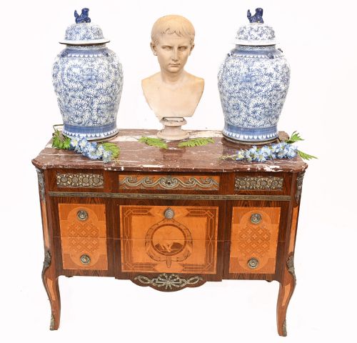 fig 1. Neo Classical Swedish Commode Marquetry Chest of Drawers Scandanavian