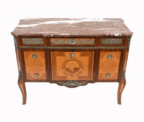 Neo Classical Swedish Commode Marquetry Chest of Drawers Scandanavian