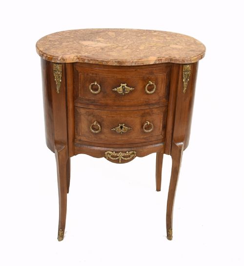 fig 1. Antique French Commmode Empire Bedside Chest 1920