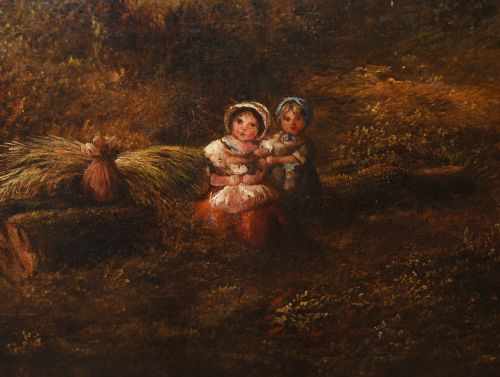 fig 2. Victorian Oil Painting English Norfolk Landscape Rustic Circa 1860 Arcadia