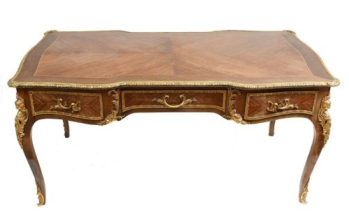 French Bureau Plat Antique Desk