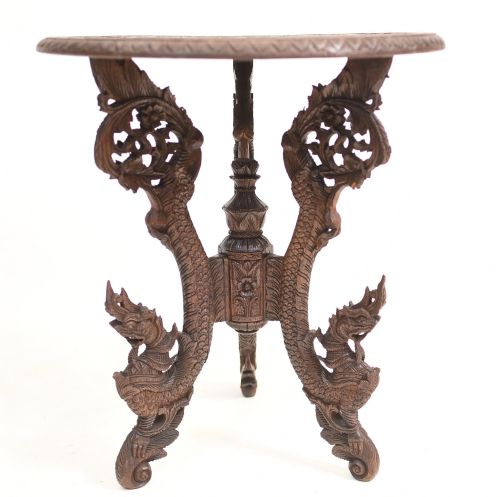 Burmese Side Table Antique Carved Burma Furniture