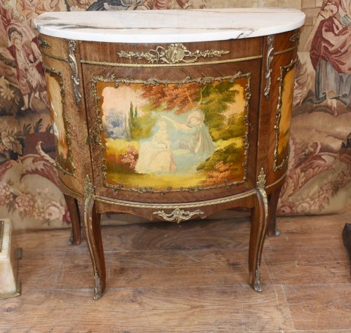 French Painted Commode Vernis Martin Antique Chest 1920