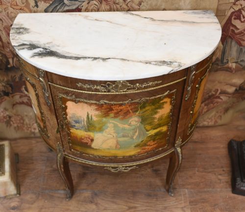 fig 1. French Painted Commode Vernis Martin Antique Chest 1920