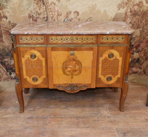 fig 1. Swedish Commode Chest of Drawers Marquetry Inlay 1920