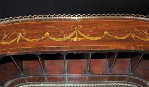 fig 2. Regency Carlton House Desk Mahogany Marquetry Inlay